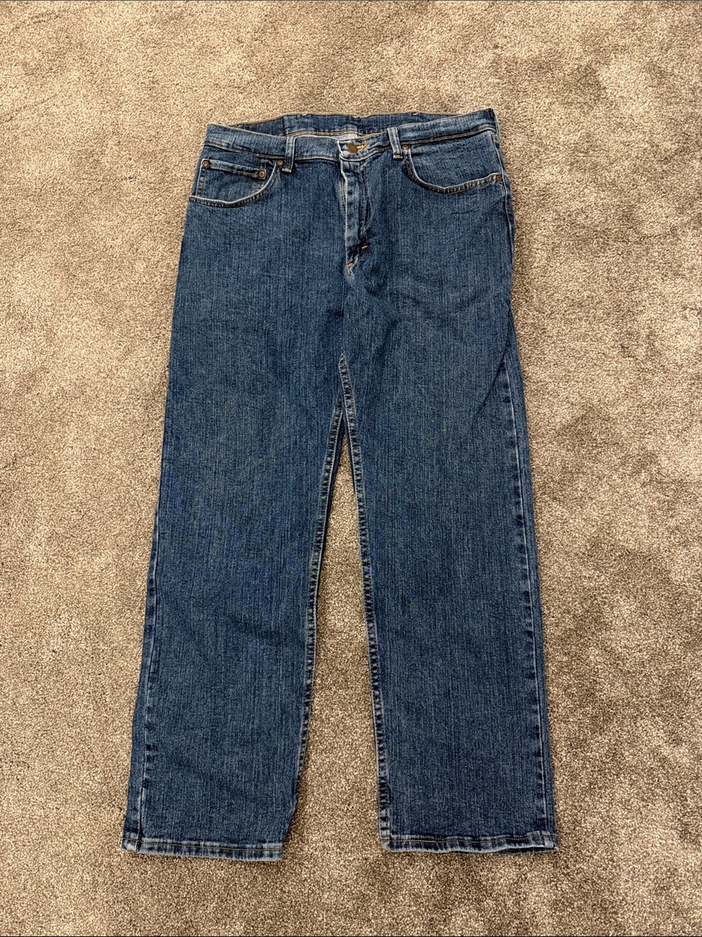 Wrangler Men's Medium Blue Straight Jeans